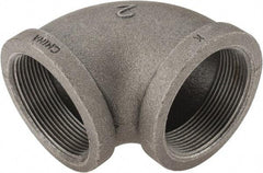 Value Collection - Size 2", Class 150, Malleable Iron Black Pipe 90° Elbow - 150 psi, Threaded End Connection - Industrial Tool & Supply
