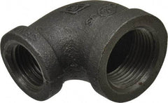 B&K Mueller - Size 3/4 x 1/2", Class 150, Malleable Iron Black Pipe 90° Reducing Elbow - 150 psi, Threaded End Connection - Industrial Tool & Supply