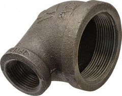 B&K Mueller - Size 2 x 1", Class 150, Malleable Iron Black Pipe 90° Reducing Elbow - 150 psi, Threaded End Connection - Industrial Tool & Supply
