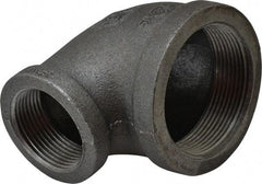 B&K Mueller - Size 2 x 1-1/4", Class 150, Malleable Iron Black Pipe 90° Reducing Elbow - 150 psi, Threaded End Connection - Industrial Tool & Supply