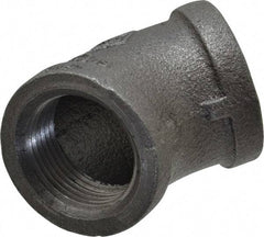 B&K Mueller - Size 1", Class 150, Malleable Iron Black Pipe 45° Elbow - 150 psi, Threaded End Connection - Industrial Tool & Supply