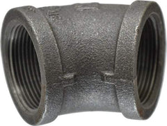 B&K Mueller - Size 1-1/2", Class 150, Malleable Iron Black Pipe 45° Elbow - 150 psi, Threaded End Connection - Industrial Tool & Supply