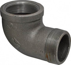 Value Collection - Size 2", Class 150, Malleable Iron Black Pipe 90° Street Elbow - 150 psi, Threaded End Connection - Industrial Tool & Supply