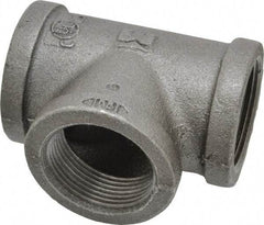 B&K Mueller - Size 1-1/4", Class 150, Malleable Iron Black Pipe Tee - 150 psi, Threaded End Connection - Industrial Tool & Supply