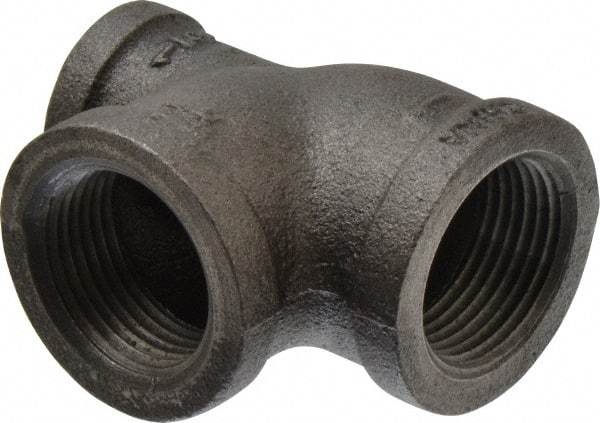 B&K Mueller - Size 1 x 1/2 x 1", Class 150, Malleable Iron Black Pipe Reducing Tee - 150 psi, Threaded End Connection - Industrial Tool & Supply