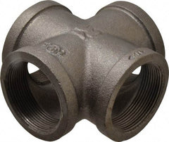 B&K Mueller - Size 2", Class 150, Malleable Iron Black Pipe Cross - 150 psi, Threaded End Connection - Industrial Tool & Supply