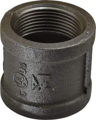 B&K Mueller - Size 1-1/4", Class 150, Malleable Iron Black Pipe Coupling - 150 psi, Threaded End Connection - Industrial Tool & Supply