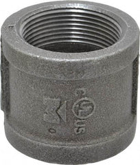 B&K Mueller - Size 1-1/2", Class 150, Malleable Iron Black Pipe Coupling - 150 psi, Threaded End Connection - Industrial Tool & Supply