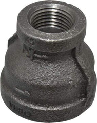 B&K Mueller - Size 1 x 1/2", Class 150, Malleable Iron Black Pipe Reducing Coupling - 150 psi, Threaded End Connection - Industrial Tool & Supply
