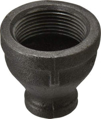 B&K Mueller - Size 1-1/4 x 1/2", Class 150, Malleable Iron Black Pipe Reducing Coupling - 150 psi, Threaded End Connection - Industrial Tool & Supply