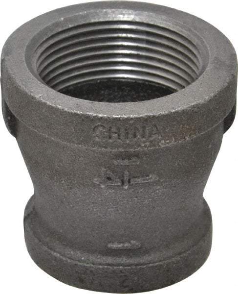 B&K Mueller - Size 1-1/4 x 1", Class 150, Malleable Iron Black Pipe Reducing Coupling - 150 psi, Threaded End Connection - Industrial Tool & Supply
