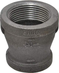 B&K Mueller - Size 1-1/4 x 1", Class 150, Malleable Iron Black Pipe Reducing Coupling - 150 psi, Threaded End Connection - Industrial Tool & Supply