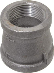B&K Mueller - Size 1-1/2 x 1-1/4", Class 150, Malleable Iron Black Pipe Reducing Coupling - 150 psi, Threaded End Connection - Industrial Tool & Supply