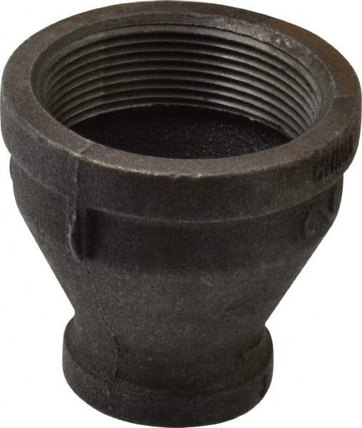 B&K Mueller - Size 2 x 1", Class 150, Malleable Iron Black Pipe Reducing Coupling - 150 psi, Threaded End Connection - Industrial Tool & Supply