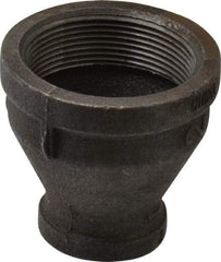 B&K Mueller - Size 2 x 1", Class 150, Malleable Iron Black Pipe Reducing Coupling - 150 psi, Threaded End Connection - Industrial Tool & Supply