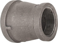 B&K Mueller - Size 2 x 1-1/2", Class 150, Malleable Iron Black Pipe Reducing Coupling - 150 psi, Threaded End Connection - Industrial Tool & Supply