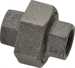 Value Collection - Size 3/8", Class 150, Malleable Iron Black Pipe Union - 150 psi, Threaded End Connection - Industrial Tool & Supply