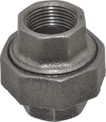 Value Collection - Size 3/4", Class 150, Malleable Iron Black Pipe Union - 150 psi, Threaded End Connection - Industrial Tool & Supply