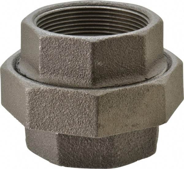 Value Collection - Size 2", Class 150, Malleable Iron Black Pipe Union - 150 psi, Threaded End Connection - Industrial Tool & Supply