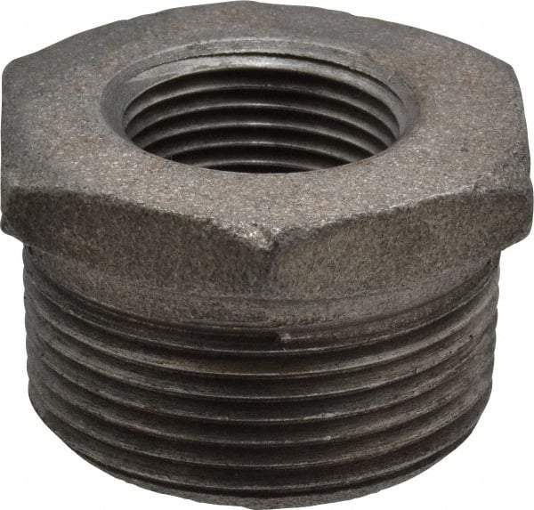 B&K Mueller - Size 1-1/4 x 3/4", Class 150, Malleable Iron Black Pipe Hex Bushing - 150 psi, Threaded End Connection - Industrial Tool & Supply