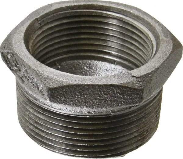 B&K Mueller - Size 1-1/2 x 1-1/4", Class 150, Malleable Iron Black Pipe Hex Bushing - 150 psi, Threaded End Connection - Industrial Tool & Supply