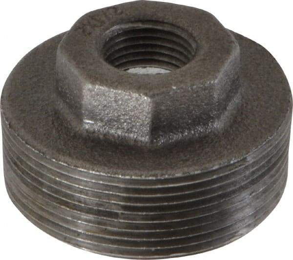 B&K Mueller - Size 2 x 1/2", Class 150, Malleable Iron Black Pipe Hex Bushing - 150 psi, Threaded End Connection - Industrial Tool & Supply