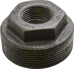 B&K Mueller - Size 2 x 3/4", Class 150, Malleable Iron Black Pipe Hex Bushing - 150 psi, Threaded End Connection - Industrial Tool & Supply