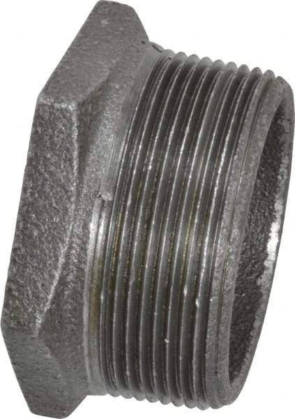B&K Mueller - Size 2 x 1-1/4", Class 150, Malleable Iron Black Pipe Hex Bushing - 150 psi, Threaded End Connection - Industrial Tool & Supply