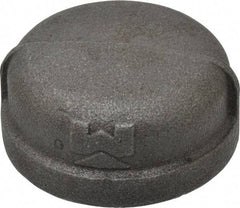 B&K Mueller - Size 2", Class 150, Malleable Iron Black Pipe End Cap - 150 psi, Threaded End Connection - Industrial Tool & Supply