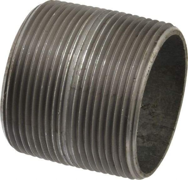B&K Mueller - Schedule 40, 2-1/2 x 2-1/2" Galvanized Pipe Nipple - Threaded Steel - Industrial Tool & Supply