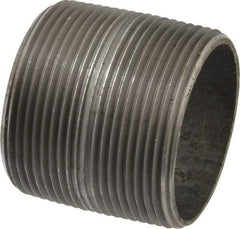 B&K Mueller - Schedule 40, 2-1/2 x 2-1/2" Galvanized Pipe Nipple - Threaded Steel - Industrial Tool & Supply