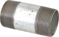 B&K Mueller - Schedule 40, 1-1/2 x 3-1/2" Galvanized Pipe Nipple - Threaded Steel - Industrial Tool & Supply