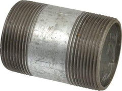 B&K Mueller - Schedule 40, 2-1/2 x 4" Galvanized Pipe Nipple - Threaded Steel - Industrial Tool & Supply