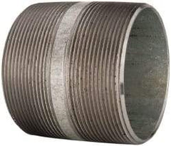 B&K Mueller - Schedule 40, 4 x 4" Galvanized Pipe Nipple - Threaded Steel - Industrial Tool & Supply
