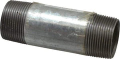B&K Mueller - Schedule 40, 1-1/4 x 4-1/2" Galvanized Pipe Nipple - Threaded Steel - Industrial Tool & Supply