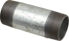 B&K Mueller - Schedule 40, 1-1/2 x 4-1/2" Galvanized Pipe Nipple - Threaded Steel - Industrial Tool & Supply