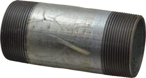 B&K Mueller - Schedule 40, 2 x 5" Galvanized Pipe Nipple - Threaded Steel - Industrial Tool & Supply