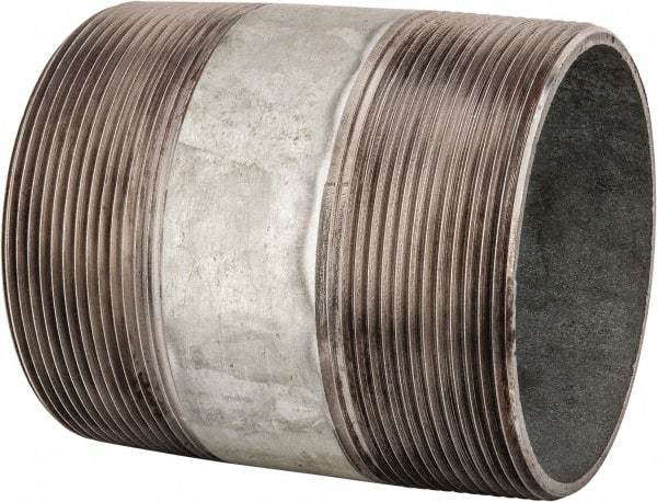 B&K Mueller - Schedule 40, 4 x 5" Galvanized Pipe Nipple - Threaded Steel - Industrial Tool & Supply