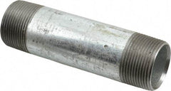 B&K Mueller - Schedule 40, 1-1/4 x 5-1/2" Galvanized Pipe Nipple - Threaded Steel - Industrial Tool & Supply