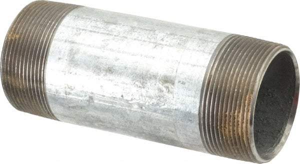B&K Mueller - Schedule 40, 2 x 5-1/2" Galvanized Pipe Nipple - Threaded Steel - Industrial Tool & Supply