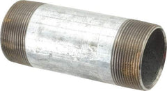 B&K Mueller - Schedule 40, 2 x 5-1/2" Galvanized Pipe Nipple - Threaded Steel - Industrial Tool & Supply