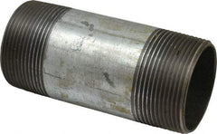 B&K Mueller - Schedule 40, 2-1/2 x 6" Galvanized Pipe Nipple - Threaded Steel - Industrial Tool & Supply
