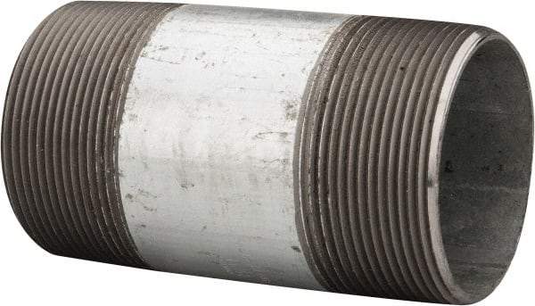 B&K Mueller - Schedule 40, 3 x 6" Galvanized Pipe Nipple - Threaded Steel - Industrial Tool & Supply