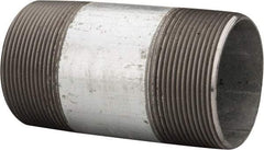 B&K Mueller - Schedule 40, 3 x 6" Galvanized Pipe Nipple - Threaded Steel - Industrial Tool & Supply