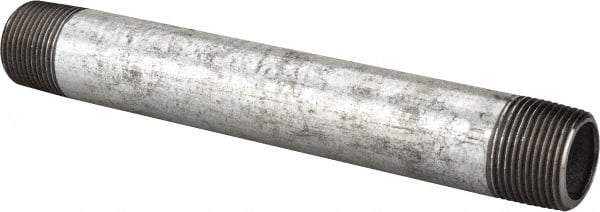 B&K Mueller - Schedule 40, 3/4 x 7" Galvanized Pipe Nipple - Threaded Steel - Industrial Tool & Supply