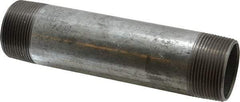 B&K Mueller - Schedule 40, 1-1/2 x 7" Galvanized Pipe Nipple - Threaded Steel - Industrial Tool & Supply