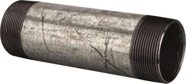 B&K Mueller - Schedule 40, 2 x 7" Galvanized Pipe Nipple - Threaded Steel - Industrial Tool & Supply