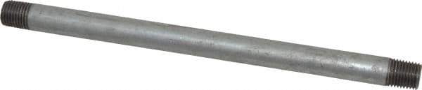 B&K Mueller - Schedule 40, 1/4 x 8" Galvanized Pipe Nipple - Threaded Steel - Industrial Tool & Supply