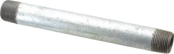 B&K Mueller - Schedule 40, 3/4 x 8" Galvanized Pipe Nipple - Threaded Steel - Industrial Tool & Supply