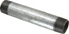 B&K Mueller - Schedule 40, 1-1/4 x 8" Galvanized Pipe Nipple - Threaded Steel - Industrial Tool & Supply